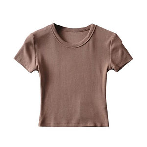 Chemises en coton à logo personnalisé pour femmes, t-shirts à manches courtes, t-shirts décontractés pour femmes, imprimé pour l'été, t-shirts courts - Product Image 6