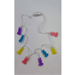 Alta calidad IP55 Clasificación Suministros para fiestas Vietnam Top Pascua Material plástico multicolor Pascua 8 LED Conejito Collar intermitente - Product Image 1
