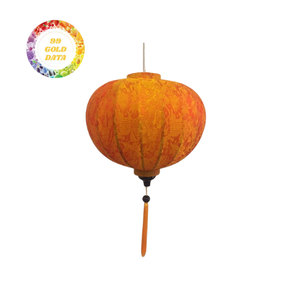 Lanterne en soie vietnamienne faite à la main, lanterne en bambou écologique de Hoi An, décoration de mariage et décoration d'intérieur pour la fête de la mi-automne - Product Image 1