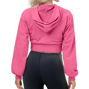 Último Estilo, Precio Bajo, Sudadera Corta con Capucha para Mujer, Invierno, Mangas Cortas, Estilo Casual Urbano, 2026 - Product Image 3