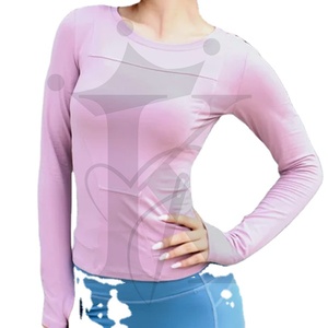 Camiseta de manga larga ajustada para mujer, gimnasio, Fitness, secado rápido, transpirable, tela alta, diseño de impresión elegante, verano directamente Pakistán - Product Image 3