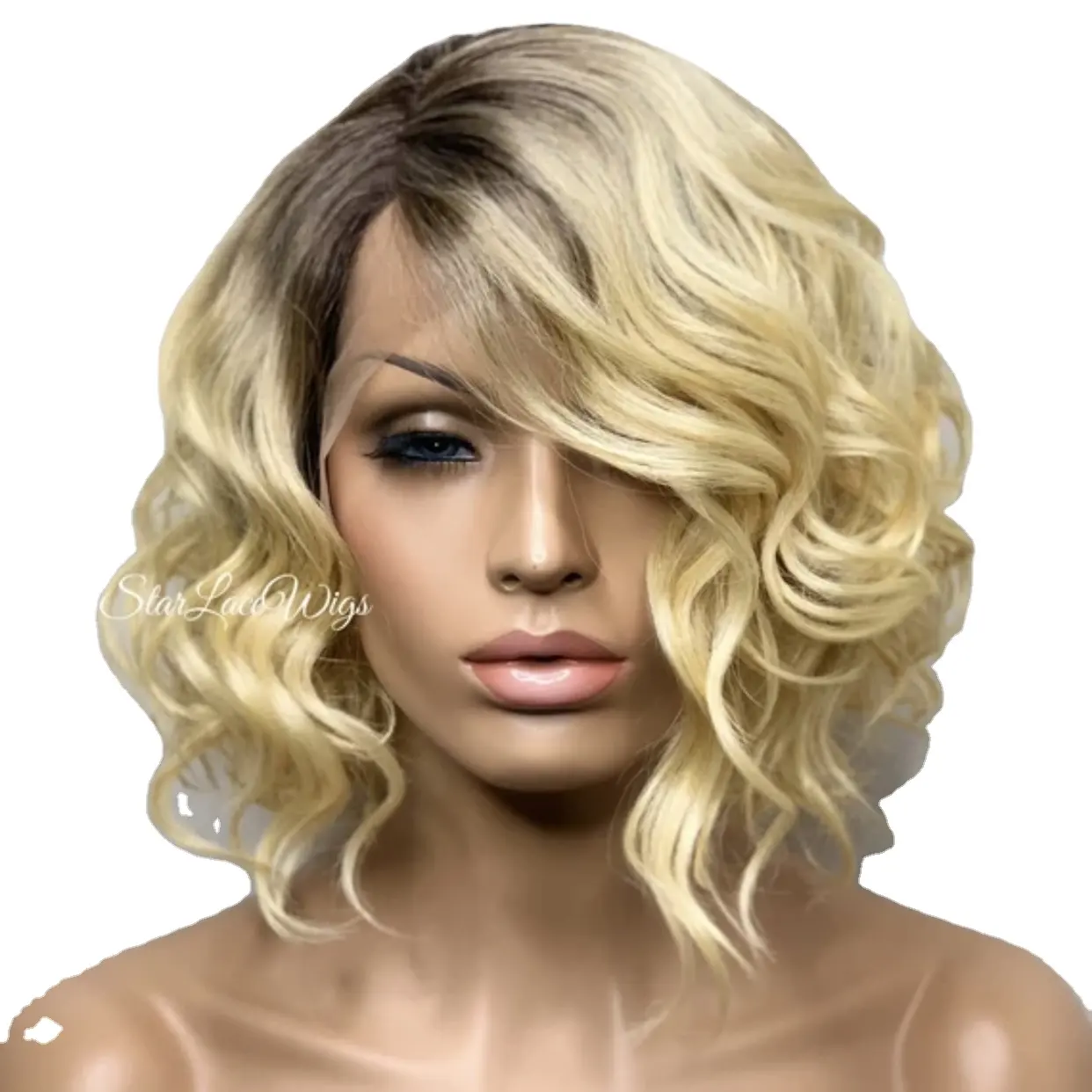 EGG Curly Ombre Blond Brown Cheveux décolorants 12 14 pouces Usine Prix de gros Double Drawn cuticule alignée Cheveux bruts vierges