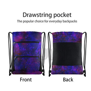 OEM Service Wholesale Best Design Drawstring <b>Bags</b> Lightweight Solid Color Contrast Drawstring <b>Bags</b> - Product Image 2