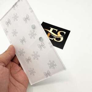 Venta caliente copos de nieve arco pestañas azulejos logotipo personalizado Navidad acrílico sostenible pestañas azulejos con imanes para pinzas de pestañas - Product Image 2