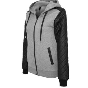 Sudadera con capucha y manga de cuero, venta al por mayor, OEM, personalizado, de alta calidad, sudaderas de invierno, informal, gran oferta, gimnasio al aire libre, chaquetas de motorista, Sudadera con capucha - Product Image 4