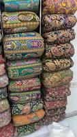 Tissu non tissé brodé de haute qualité, motif dentelle miel Fendy, orné de perles florales, poids moyen, respirant, pour accessoires