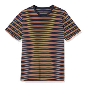 Venta al por mayor de algodón hombres camiseta casual moda liso manga corta cuello redondo ligero transpirable suave tela cómoda verano - Product Image 6