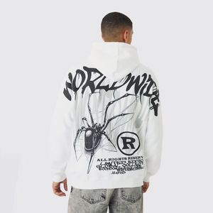 Vente en gros OEM personnalisé 3D Puff Print Sweat à capuche pour hommes Oversize Pullover Fleece Fabric Winter Anti-Shrink Solid Designer Logo - Product Image 4