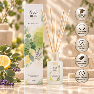Difusor de Aromas de Eucalipto, Limón y Lavanda de Marca Propia, 100 ml |   Fragancia Floral Herbal para el Hogar |   Fabricante OEM España - Product Image 1