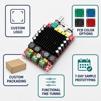 TDA7498 14-34V D Sınıfı 2x100W Stereo Amplifikatör Kartı Ev Sinema Ses Sistemi Toptan OEM Hoparlör Üreticisi Montajcı