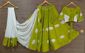 Ropa de mujer Navratri Colección especial Lehenga Especial Digital Impreso Ropa de fiesta atractiva y Sider Wear Lehenga Choli - Product Image 5