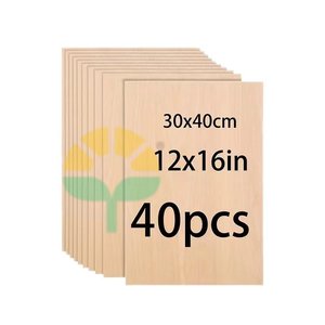 Láminas de Madera de Tilo E1 Modernas Laminadas Sin Terminar de 3 mm de Grosor, 11.8 x 11.8 Pulgadas, para Manualidades, Corte Láser, Pintura y Proyectos de Bricolaje - Product Image 1