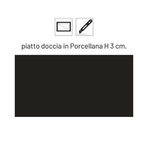 200x80x3cm piatto piatto doccia in porcellana opaco carbonio nero 3 cm Box doccia con confezione - Product Image 5