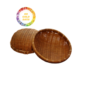 Cestas de Bambú Plegables Tejidas a Mano Ecológicas para Almacenamiento y Decoración del Hogar |   Artesanía de Bambú Natural con Diseño Ligero y Duradero - Product Image 1