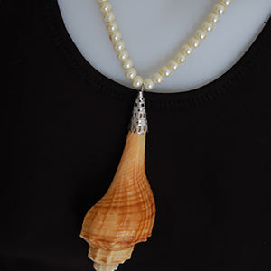 SEASHELL JEWELRY Collar de perlas de imitación natural Motive Art Shell Bead para regalos Ocasiones religiosas Mejor cierre - Product Image 2
