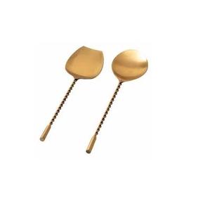 Cuillère en laiton de vente chaude pour la maison et les fêtes couverts utilisent une cuillère en laiton à dessert de crème glacée au coût le plus bas - Product Image 1