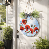 Plaque de porte ronde personnalisée avec impression sur mesure, vente en gros d'usine, panneau suspendu personnalisé pour la décoration murale de porche