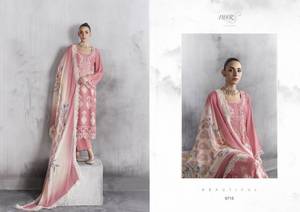 Impresión digital de muselina pura con bordado colección Salwar Kameez disponible a precio mayorista ideal para ropa de fiesta - Product Image 4