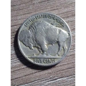 Pièce de monnaie vintage en nickel de buffle de 1920 avec plusieurs erreurs - Product Image 5