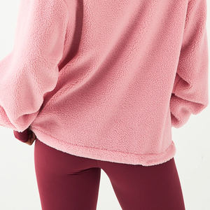 Sudadera Económica para Mujer con Tela Sherpa, Cuello Alto, Sudadera Térmica, Mezcla de Poliéster con Logotipo Personalizable 2026 - Product Image 6