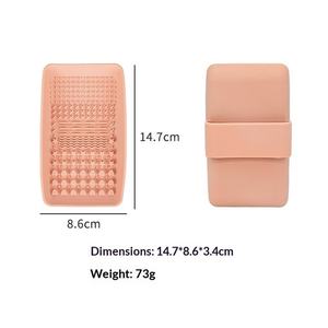Silicone Square Scrubbing Pad & Board for <b>Makeup</b> Brush Cleaning Beauty Tool with Hand <b>Holder</b>-Home Use - Product Image 6