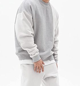 Sudadera clásica con cuello redondo y hombros caídos para hombre, ropa de calle informal, Top de algodón de manga larga holgado a la moda - Product Image 2