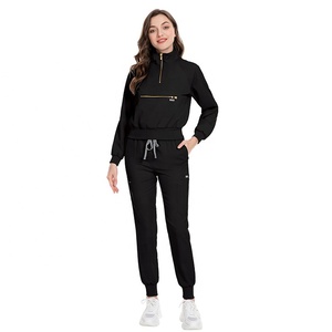 Vente en gros Nouveauté 2025 Uniformes d'infirmière pour femmes en Spandex, tenues de travail de style jogger tendance pour hôpitaux et soins infirmiers - Product Image 3