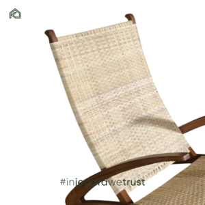 Modern One-Seater Teak Wood Rattan Chaise <b>Lounge</b> <b>Chair</b> Durable Furniture for Living Room Apartment Villa Hotel Beach Restaurant - Product Image 5