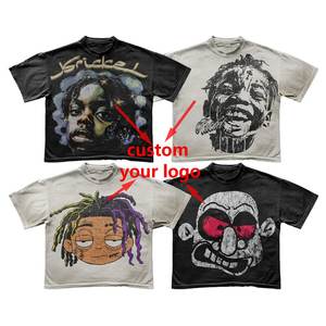 250g純綿カスタムTシャツロゴDTGメンズTシャツカスタムストリートウェアドロップショルダー高品質ヴィンテージアシッドウォッシュTシャツ - Product Image 1