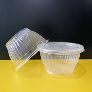 ชามพลาสติก PP 12/16/20/28ออนซ์สำหรับสแน็คสลัดอาหารพร้อมฝาปิด - Product Image 2