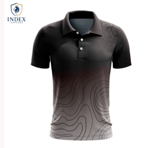 Camiseta Polo de Manga Corta para Hombre INDEX APPAREL, Diseño Geométrico con Bloques de Color, Secado Rápido, Ajuste Deportivo, Tejido de Poliéster - Product Image 3