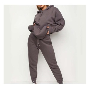 Ensemble de survêtement pour femme en molleton décontracté confortable élégant moderne Survêtement sportif régulier Vêtements de sport pour la salle de sport Automne Survêtement pour femme - Product Image 4