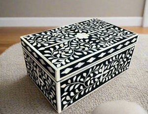 Une Incrustation Coffrets Cadeaux En Bois Nacre Résine Décoration MDF Conseil Poli Technique FWE pour La Maison Wending Box - Product Image 2