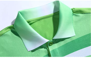 Polo de sport à sublimation personnalisé à sec/logo personnalisé chemise à col en spandex en maille unisexe/chemise à sublimation verte en gros - Product Image 4