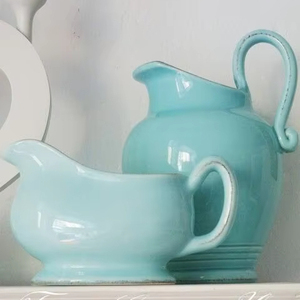 BELLE Texture de résine de cruche d'eau en résine de polyester de conception classique avec le motif de tourbillon d'abricot d'Aqua pour des cadeaux de Noël de cuisine - Product Image 6