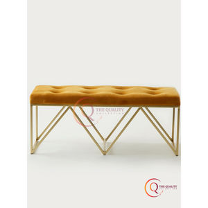 Banc en acier inoxydable de couleur dorée Les bancs peuvent accueillir jusqu'à 3 bancs en métal disponibles dans l'ensemble de restaurant - Product Image 6