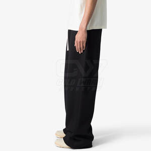 Pantalones holgados de gran tamaño de lana de Color sólido a precio barato de Pakistán, pantalones casuales cómodos de alta calidad para hombres - Product Image 3