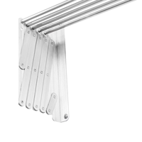 Vente Chaude Séchoir Accordéon Rétractable en Acier Inoxydable, Séchoir Mural Pliant pour Linge de Buanderie et Salle de Bain