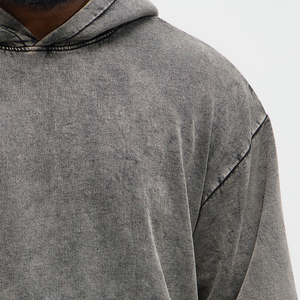 Oem Blank Custom Oversized Acid Wash Hoodie Fabricante 100% Cotton Hoodie High Quality Vintage Washed 420g Hoodie - Product Image 4