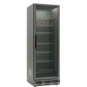 Réfrigérateur à vin commercial vertical à porte vitrée simple, à température unique, avec refroidissement par air, pour utilisation en bar, 382 L - Product Image 2