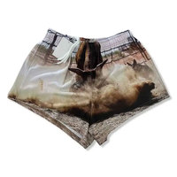 Shorts de football australiens personnalisés, style streetwear hip-hop, poches zippées, respirants, imperméables, séchage rapide, 100% polyester, élastiques