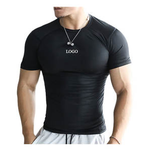 Chemise légère 100% coton pour hommes Stock vêtements de sport à séchage rapide haut de course à manches courtes vêtements de sport surdimensionnés - Product Image 3