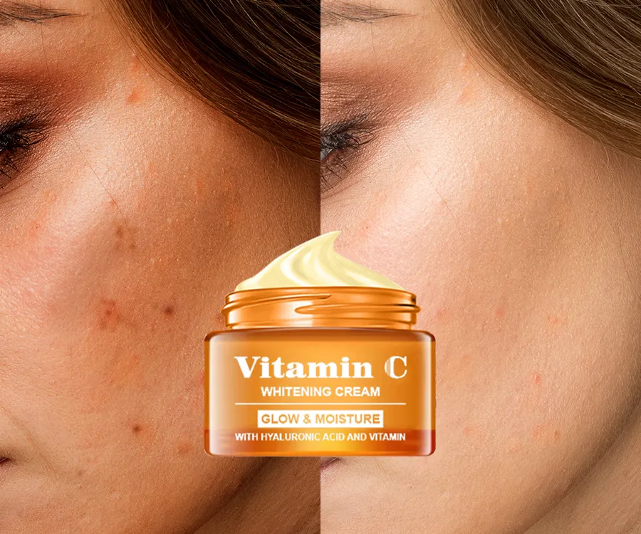 OEM Korean Natural Organic Skin Care Moisturizing Vitamin C Whitening Face Cream Lition Private Label for Anti-aging Face Care