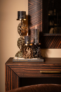 Ultimate New Metal <b>Black</b> round Decorative Candle <b>Holder</b> Aluminum Handmade <b>Candlestick</b> <b>holder</b> Dining Table & Christmas Decors - Product Image 4