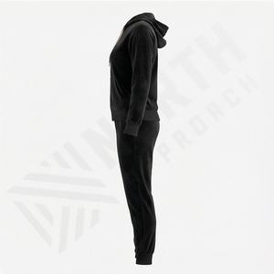 Ensemble décontracté 2 pièces pour femme 2025 – Sweat à capuche à manches longues et pantalon de survêtement taille haute – Tenue de sport d'hiver respirante 100 % coton - Product Image 3