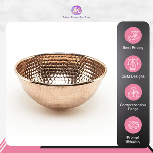 ชามขนมทองแดงสำหรับเสิร์ฟขนมเครื่องใช้บนโต๊ะอาหารของตกแต่งบ้านทำมืออุปกรณ์ตกแต่งบ้าน - Product Image 4