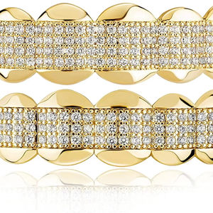 Dientes personalizados VVS Moissanite Grillz 14K oro y plata 925 Hip Hop estilo Vintage Unisex para hombres diamante helado gran idea de regalo - Product Image 1