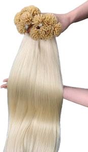 Prix d'usine 100% cuticule non transformée alignée cheveux humains vierges bruts tissage naturel droit 613 couleur blonde - Product Image 6