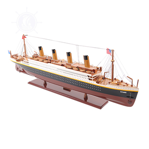 Maqueta del Titanic de 10 cm, pintada a mano, para manualidades, arte y decoración del hogar, estilo rústico. - Product Image 3