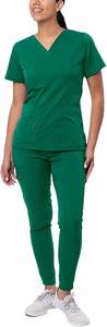 Traje de Enfermería de alta calidad, uniforme médico de licra, uniforme elástico, conjunto de Top y pantalones - Product Image 6
